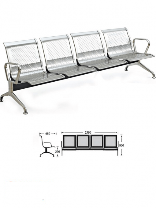 Ghế băng chờ inox 4 chỗ BC2-4I DP00578